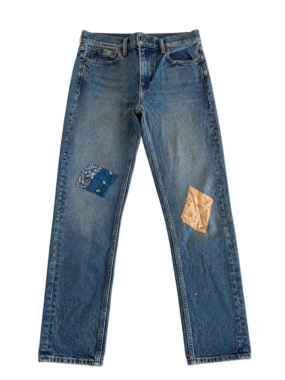 Ralph Lauren Blue Straight Jeans with Patchwork